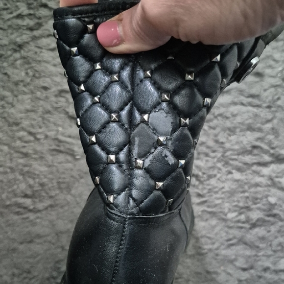 Black Studded Ankle Boots - Picture 6 of 6